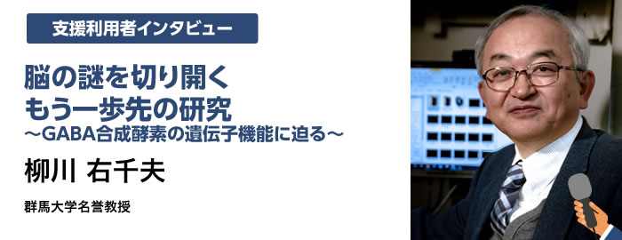 脳の謎を切り開くもう一歩先の研究 〜GABA合成酵素の遺伝子機能に迫る〜 柳川 右千夫 群馬大学名誉教授